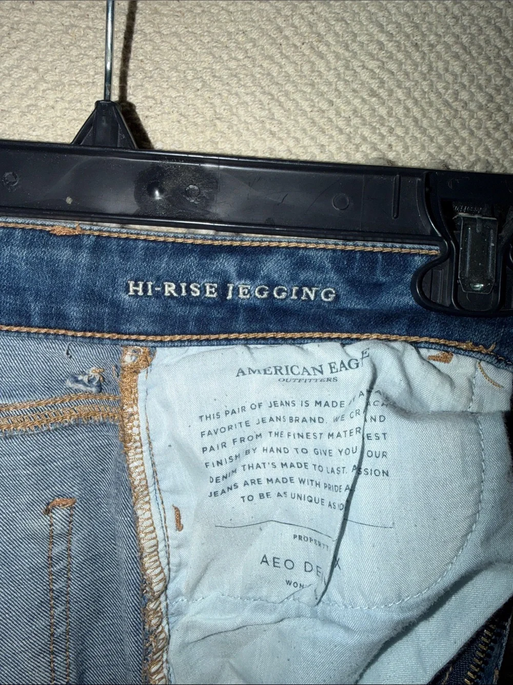 American Eagle Outfitters Blue Stretch Skinny Jeggings